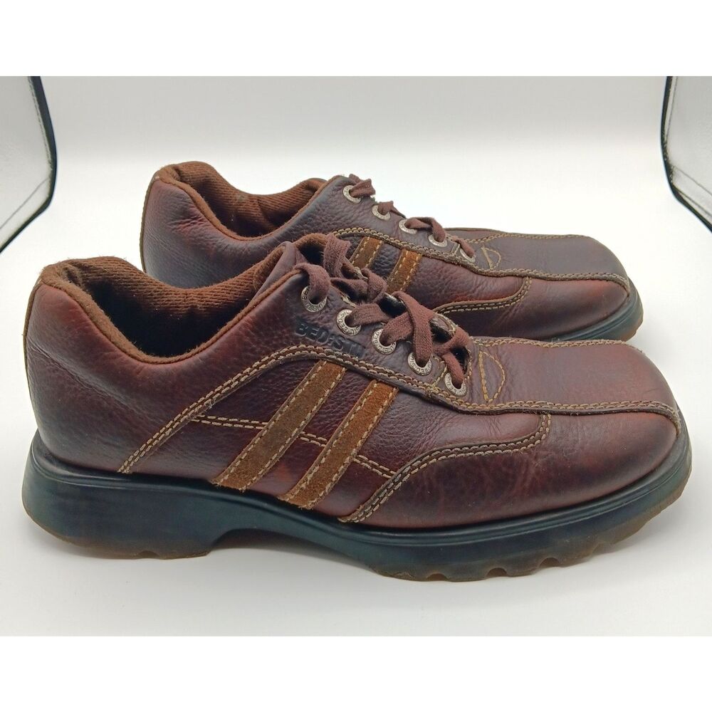 Bed Stu Loafers Shoes Men 9 Brown Leather Lug Sole Oxford Heritage Grunge 90s